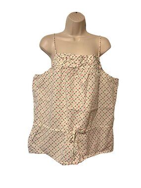 Old Navy Womens Size XXL White Pink Purple Tank Top Adjustable Strappy Adjustabl